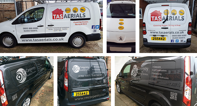 Van signwriting for local signwriting businesses in Horsham