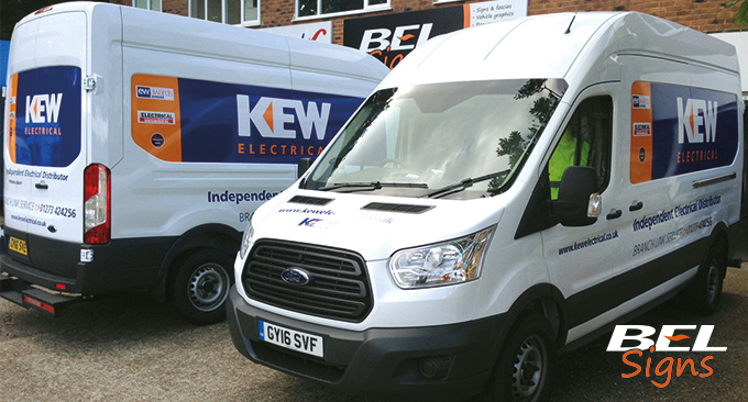 Kew Electrical Ford Transit Fleet Graphics