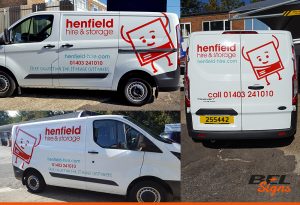 Henfield Hire Van Graphics | Sign Company Horsham Sussex