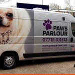 Large format print and wrap onto a Long Wheel Based van | Pet Groomer | South East Signage