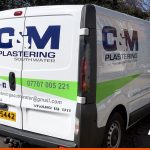 Vauxhall Vivaro for C&M Plastering Southwater | Sussex based vehicle graphics