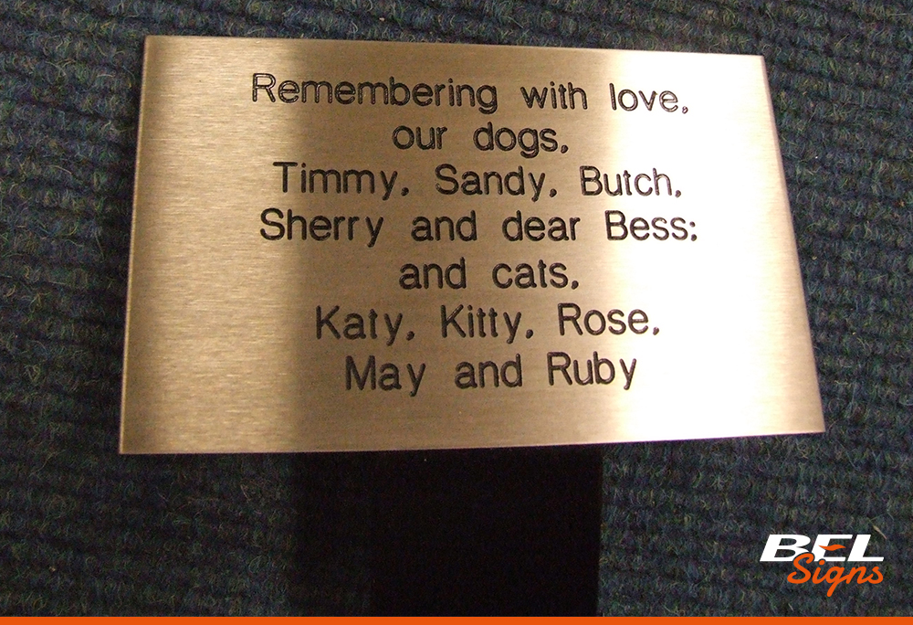 Pet memorial plaque | BEL Signs Horsham