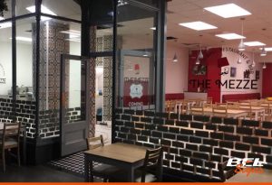 Tile shaped and logo window graphics | BEL Signs