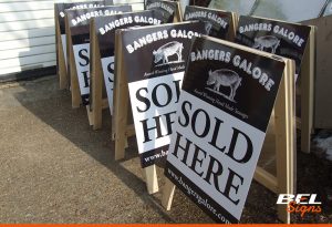 A-Boards for local butchers at market