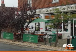 Cafe Banners for Rusper Village Stores | BEL Signs