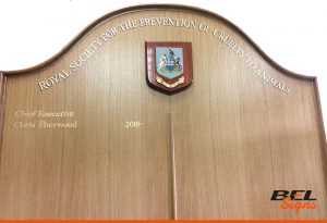 Shaped Honours Board with 3D Badge