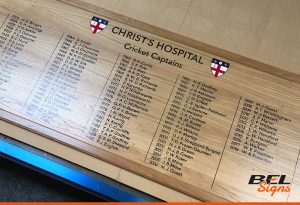 Cricket Club Honours Boards for local School