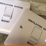 Ventilation System switch engraved with details