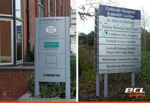 Signs on posts on the entrance to a property | BEL Signs
