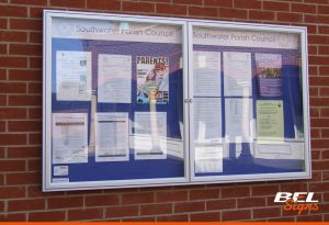 Local notice board for Southwater Parish Council