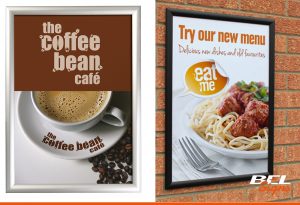 Poster frames | We can supply frames and large format print | BEL Signs