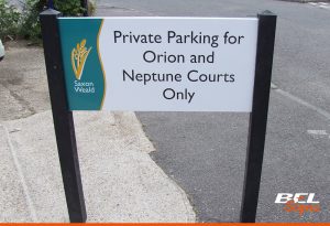 Private Parking sign on posts | BEL Signs