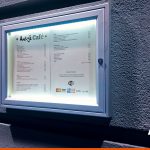 Notice boards are ideal for restaurants, this one with lighting kit