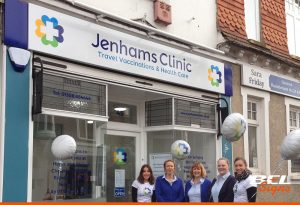 Shop Front and window graphics for Dorking Clinic | BEL Signs