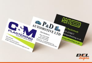 Various printed business cards for our clients | BEL Signs and Print