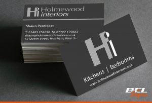 Printed business cards for local interior business | Promotional stationery
