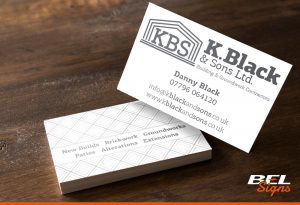 Double sided business cards for local business | Horsham Printing