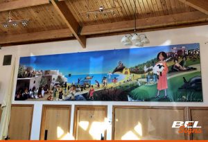 Large printed mural for local church