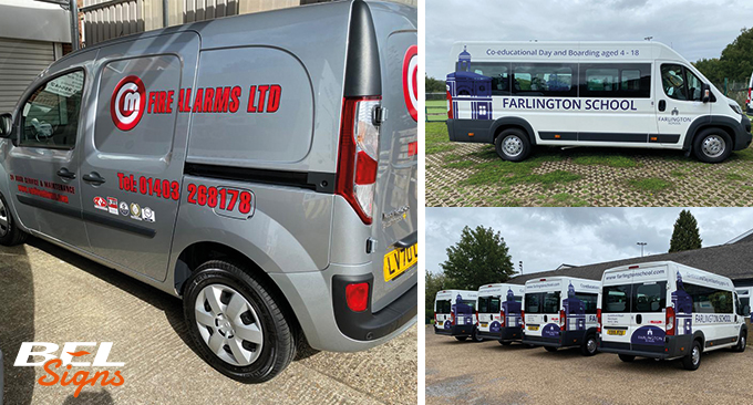 Van Signwriting for fleets of vans and minibuses