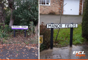 Street Nameplates can come with colours | Crawley | Horsham