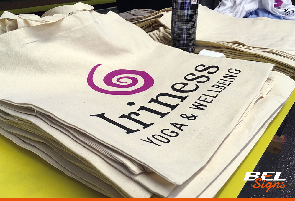 Printed tote bags for Iriness Yoga