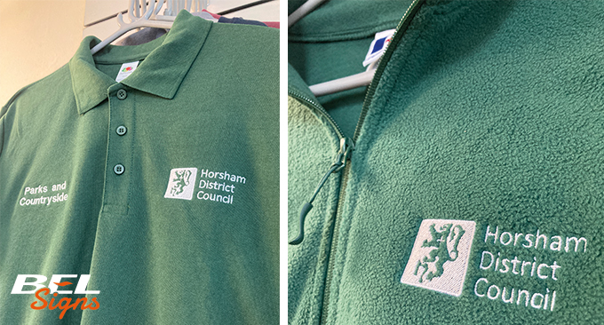 Embroidery for Horsham District Council