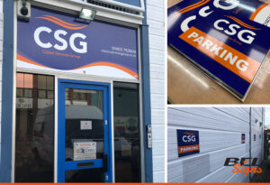 Exterior signage for Classic Services Group Horsham
