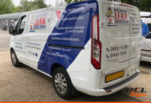 Specialist Leak Detection on a Transit Connect | BEL Signs