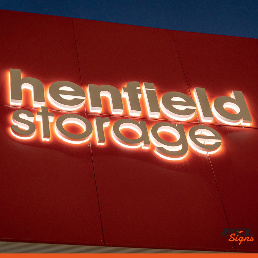 henfield storage signage in Brighton Retails Park by BEL Signs