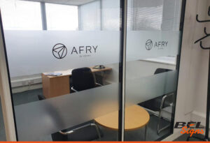 Etch film for AFRY internal office windows