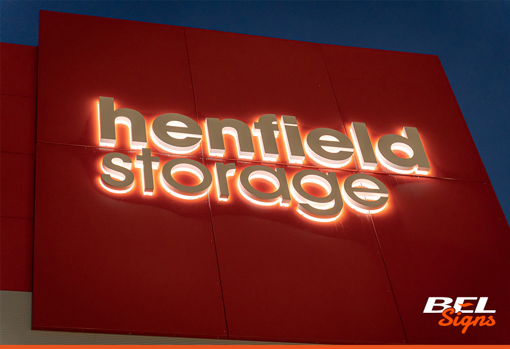 henfield storage signage over 5m in size