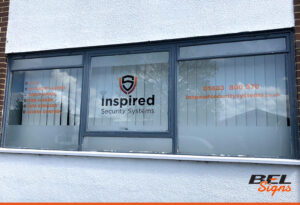 Vinyl graphics for window graphics | Inspired Security Systems