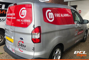Van Signwriting for C&M Fire Alarms