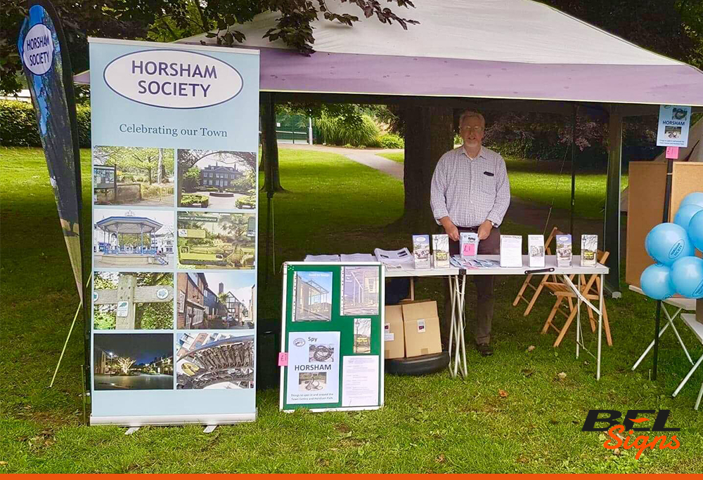 pop up and roll up banners horsham society