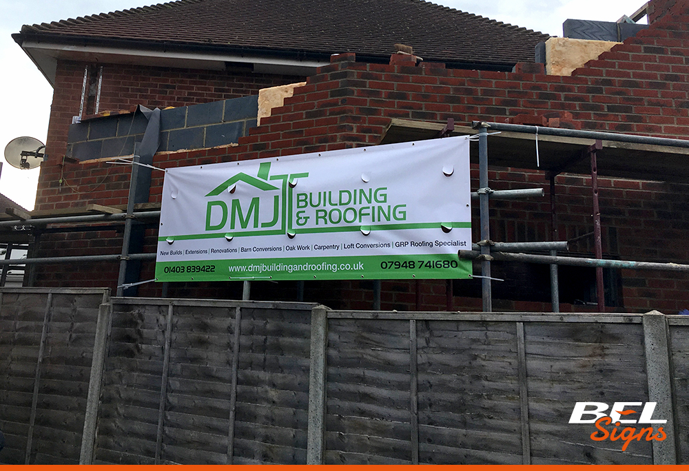 scaffolding builders printed banners for exterior use