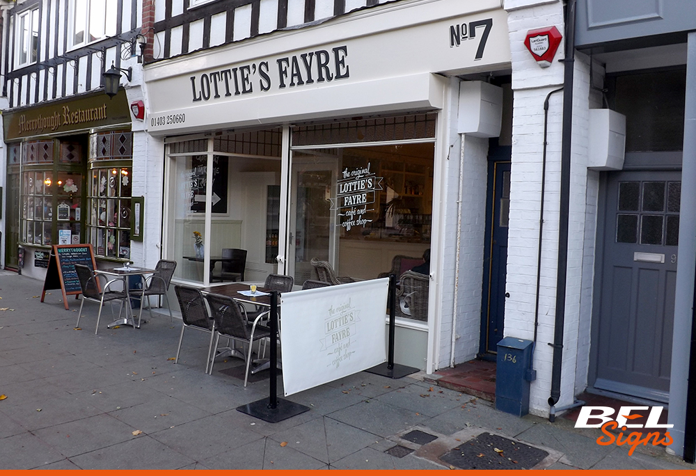 cafe banners printed cafe barriers horsham