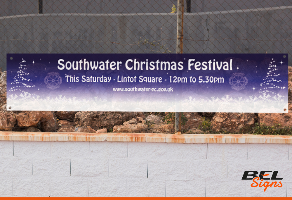 southwater festive printed banner bel signs