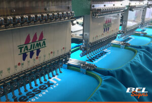 Our embroidery machines in action