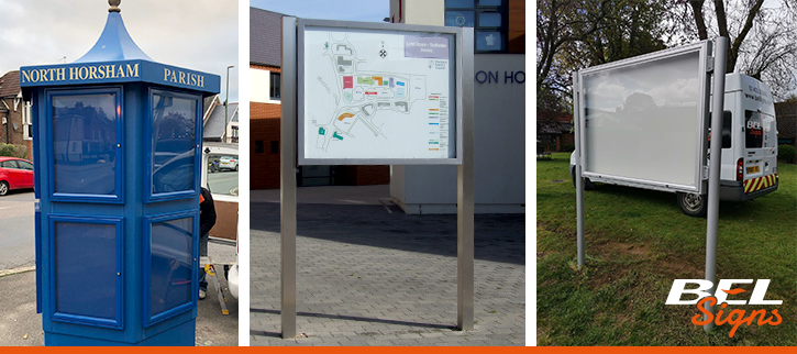 Exterior noticeboards ideal for public notices