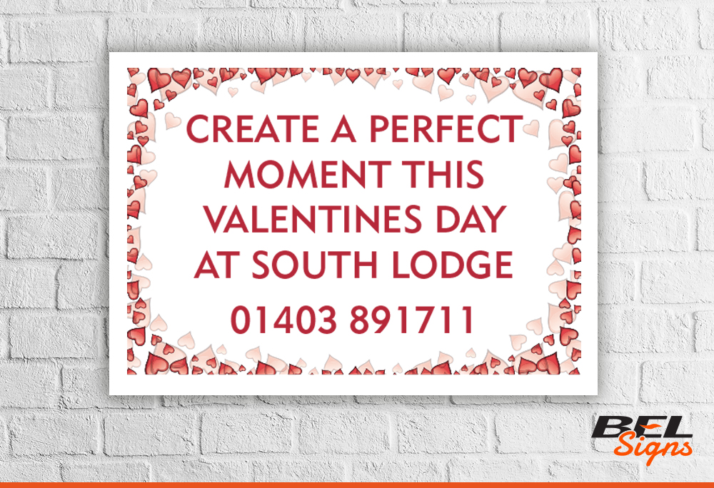 Valentines printed poster for South Lodge, Horsham