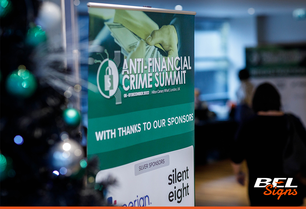 Printed Roll-up banners for IQPC Anti- Financial Crime Summit