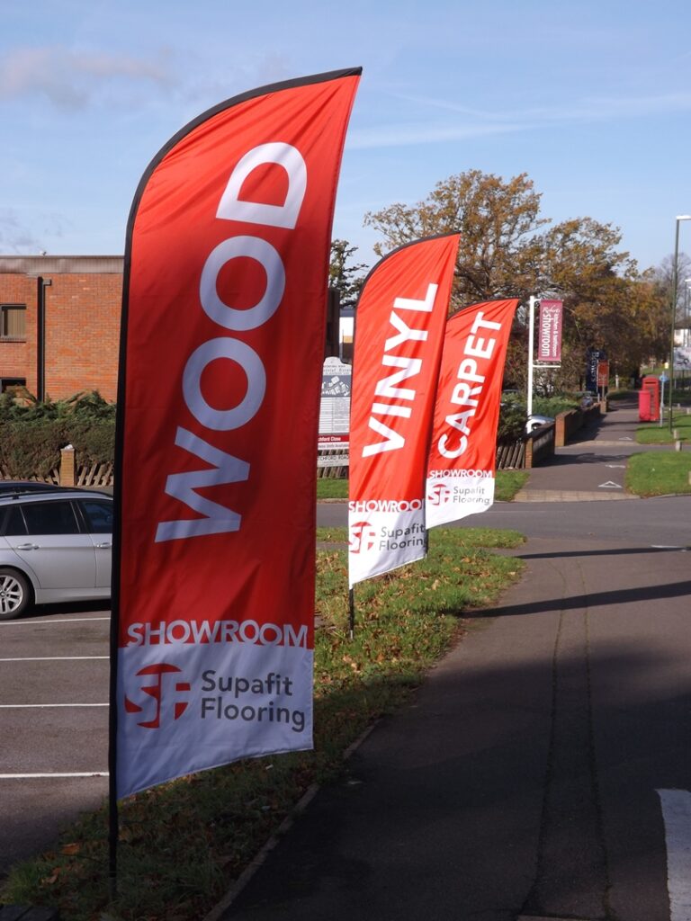 Supafit printed flags for external signage