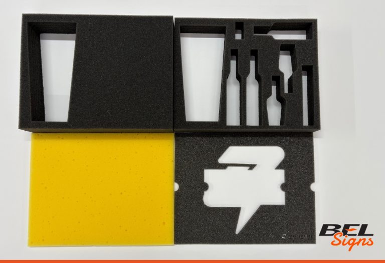 Cocktail Connoisseurs foam with cut out shapes for protective usage