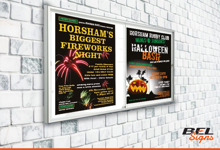 BEL Signs seasonal Halloween pumpkin bonfire fireworks signs