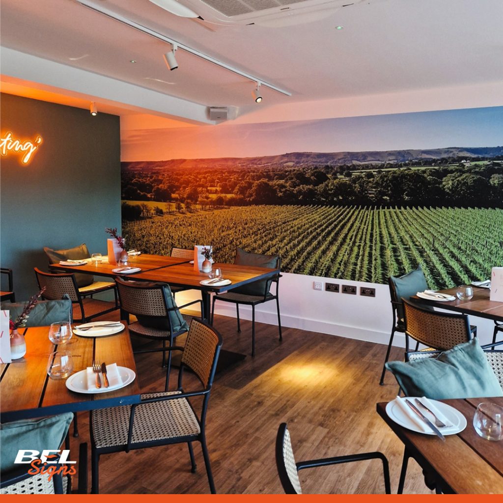 Digital wallpaper at Rows and Vines Ridgeview Wine Estate