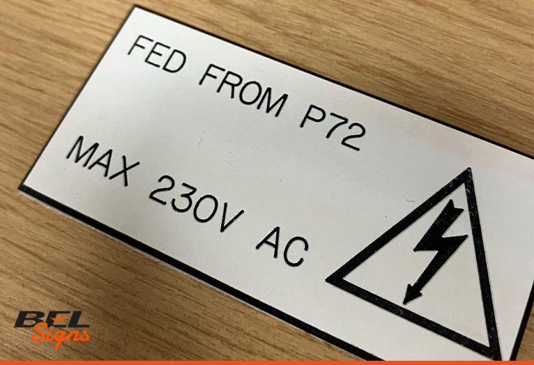 Engraved Labels AC Sign