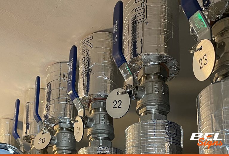 HVAC Valve Tags Laser from BEL Signs