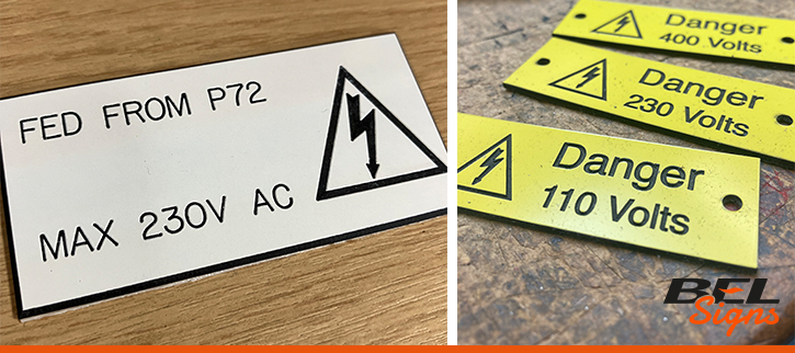 Engraved Electrical Labels Nationwide Delivery