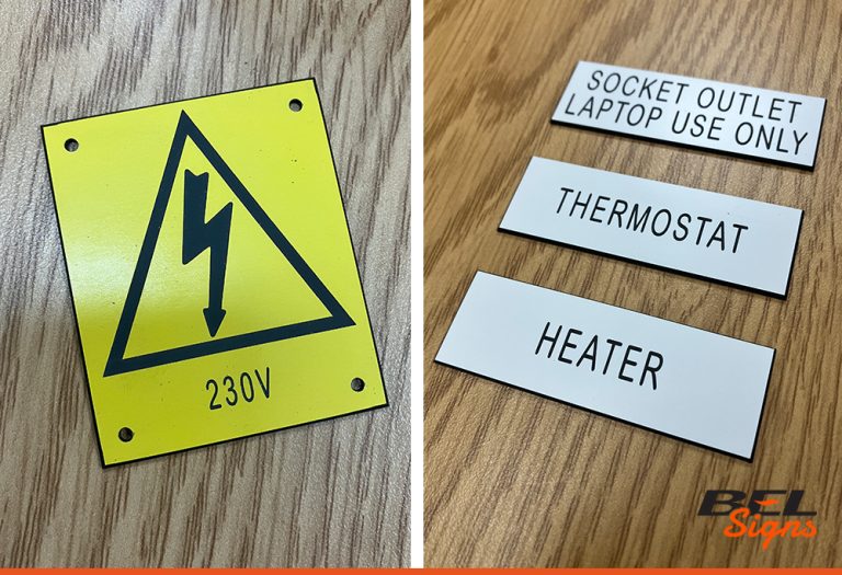 Engraved Electrical Warning Label Signs