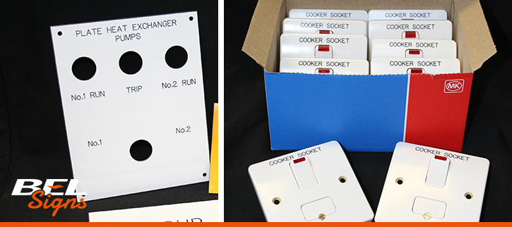 Engraved Switch Plates from BEL Signs Nationwide